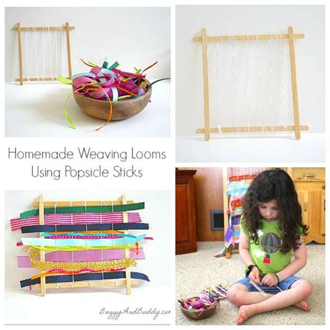 Diy Popsicle Stick Weaving Looms For Kids Weaving For Kids Loom