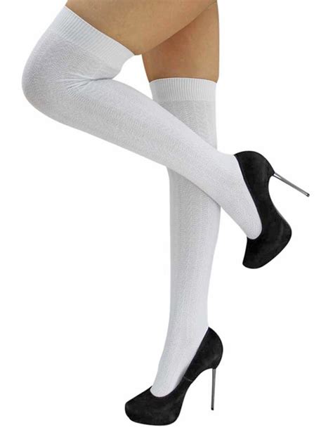Cable Knit Thigh High Socks Luxury Divas