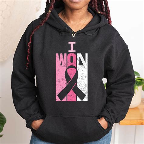 i won breast cancer awareness support pink ribbon survivor hoodie need a t for friend