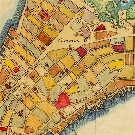 City Plan Of New York 1776 Revolutionary Era Map