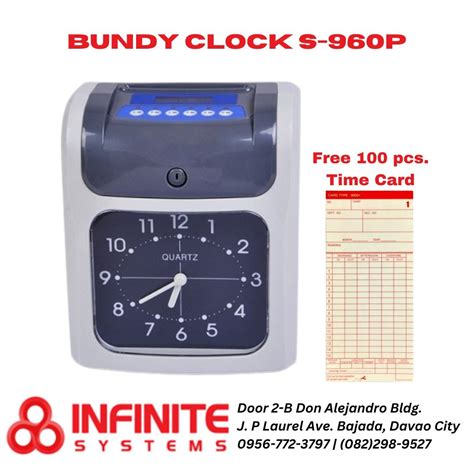 Bundy Clock S 960p Time And Attendance Recorder With Free 100 Pcs