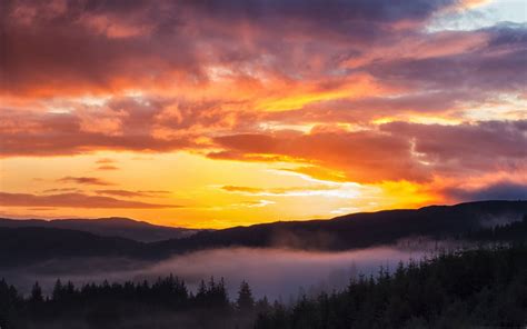 Sunrise Trossachs Mac Wallpaper Download Allmacwallpaper