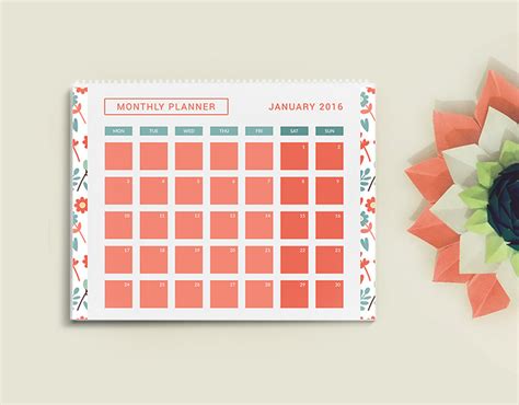 Monthly Planner 2016 On Behance