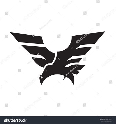 Logotipo Raven con color blanco y vector de stock libre de regalías