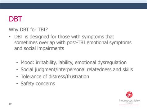 tbi cbt dbt what to do psychological and neuropsychiatric care of the patient with tbi
