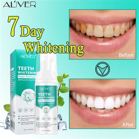 Aliver Teeth Whitening Teeth Cleaning Mousse Oral Hygiene Toothpaste