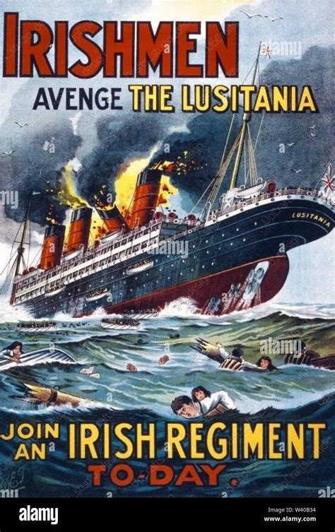 Rms Lusitania British Ocean Liner Sunk On 7 May 1915 By A German U Boat