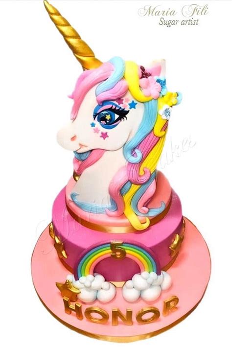 Unicorn Cake Decorated Cake By Marias Cakes Cakesdecor
