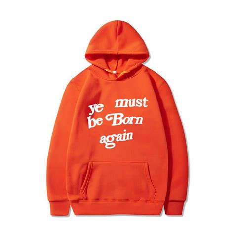 ye must be born again hoodie orange official kanye west shop