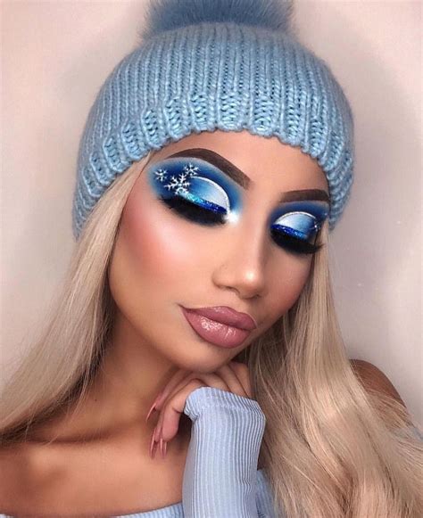Icy Blue Snowflake Makeup Winter Inspired Makeup Christmas Eye Makeup