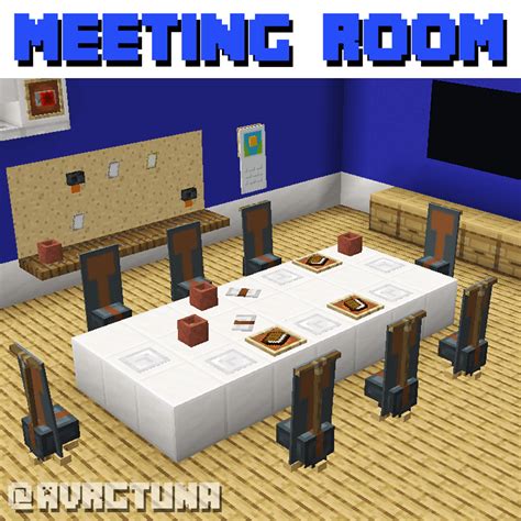 Meeting Room In Vanilla Minecraft Rdetailcraft