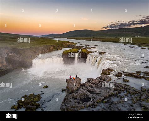 Godafoss Waterfalls Iceland Stock Photo Alamy