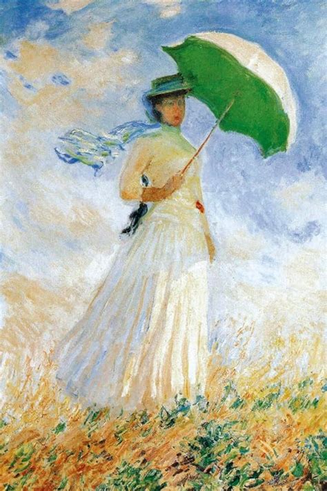 1art1 Claude Monet Mujer Con Sombrilla Mirando Hacia La Derecha 1886