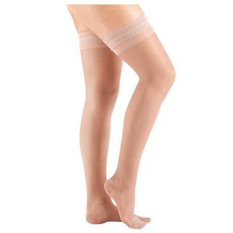 Support Plus Women S Sheer Closed Toe Firm Compression Thigh High