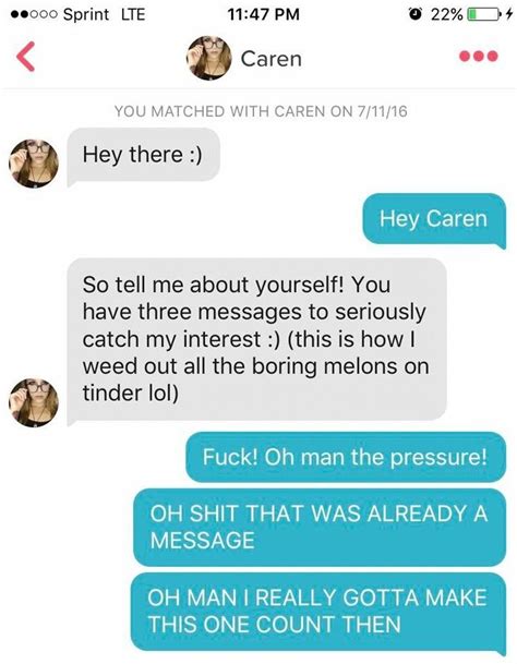 This Guy Completely Blew It When A Tinder Match Asked Him To Impress Her Funny Text Messages