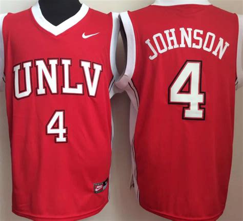New Unlv Rebels 4 Larry Johnson Red College Basketball Jersey Cheap Sale