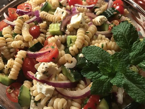 Just before you're ready to serve, bring a large pot of salted water to a boil. Greek Pasta Salad With A Sun-Dried Tomato Vinaigrette ...