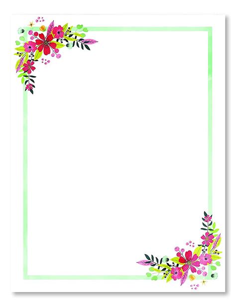 Buy 100 Stationery Writing Paper With Cute Floral Designs Perfect For