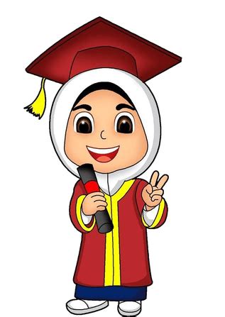 Kumpulan gambar animasi anak tk muslim. Gambar Toga Wisuda Kartun Anak Muslim PNG Download ...