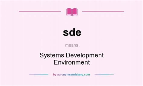 Sde Systems Development Environment In Undefined By