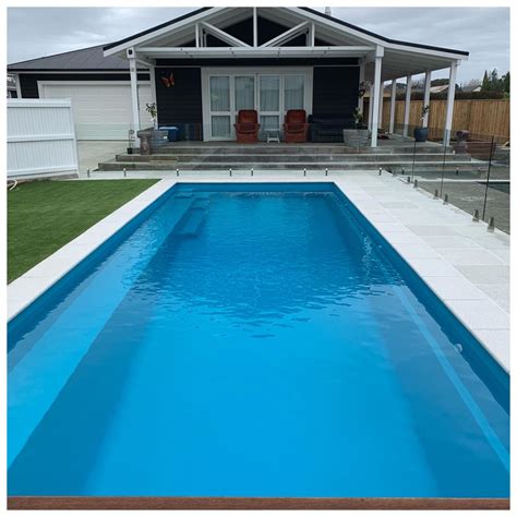 reflection crystal blue leisure pools rectangular pool backyard