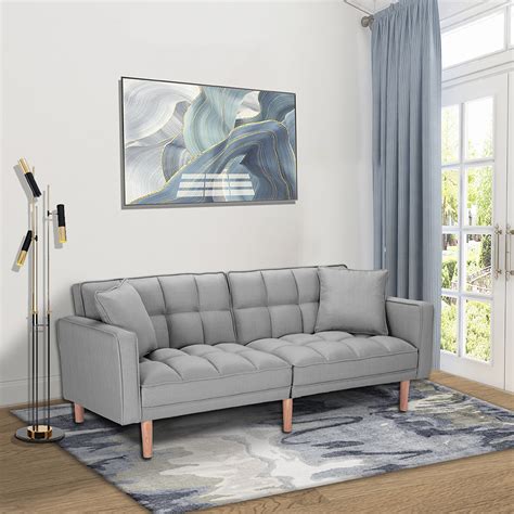 4 jensen 77'' sharkfin sleeper sofa bed. SEVENTH Convertible Sofa Bed with Armrest, Modern Fabric ...