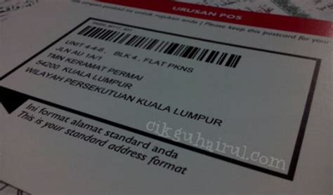 (3) nama jalan/gang/nomor rumah bangunan, dan nama kota serta kode pos. Tukar Alamat Rumah