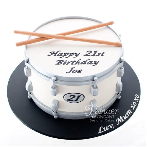 Drum Cake For A 21st Birthday All Details Edible Drum Cake Music