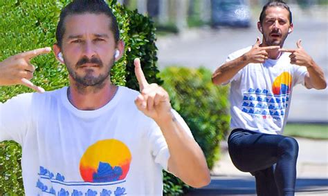 Shia Labeouf Puts On A Very Animated Display As He Heads Out On A Run