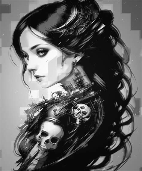 Design Dark Graphic Woman Gothic Roses Bones Skull By Sytacdesign On Deviantart
