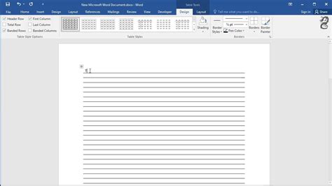 How To Create Lined Paper In Word Youtube