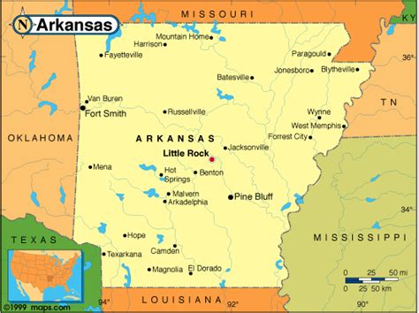 Arkansas And Tennessee Map