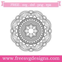 Free SVG Files | SVG, PNG, DXF, EPS | Floral Mandala