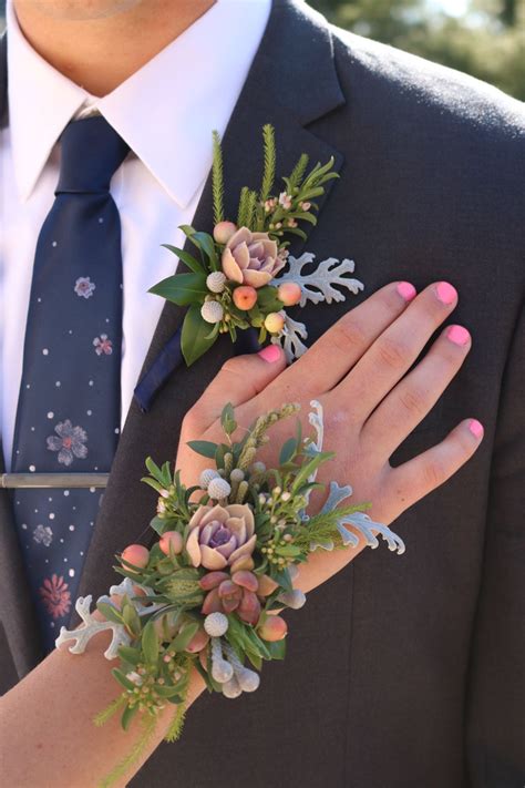 Insanely Stunning Matching Boutonniere And Wrist Flower Latest Fashion Trends For Women