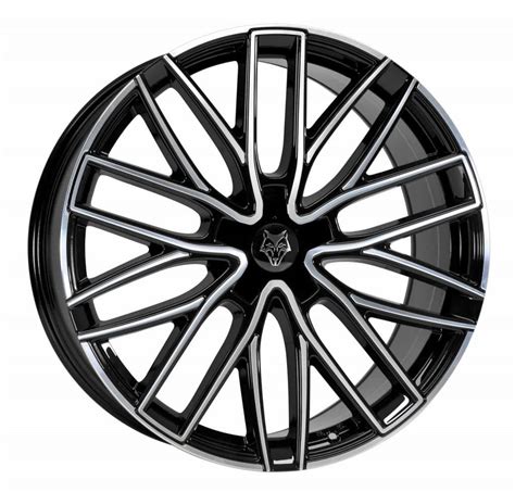 Wolf Design Gtp Gloss Black Polished 20 And 22 Inch Alloy Wheels Set