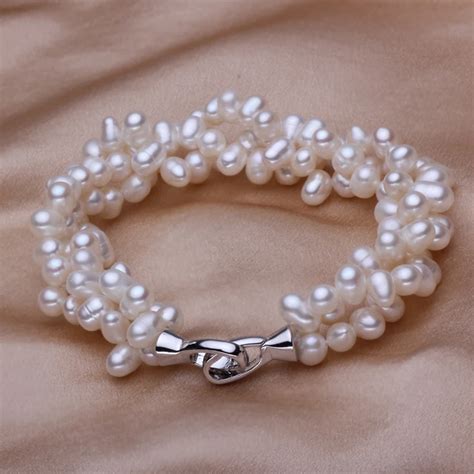 Natural Freshwater Pearl Bracelet Multi Layer Women Gift Bracelet