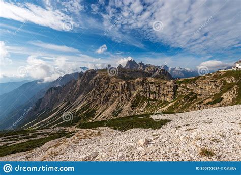 Mountain Range Of Cadini Di Misurina And Sorapiss Dolomites Italy