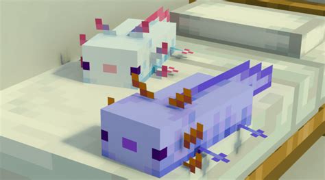 Axolotl Plushies On Beds Minecraft Texture Pack Addon