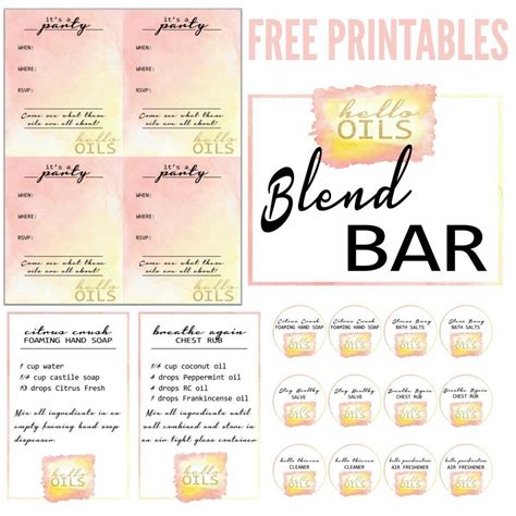 Essential Oils Party Printables Free Printables Passion For Savings