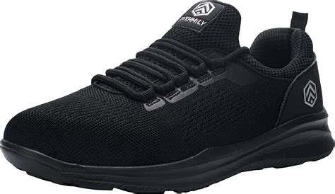 Dykhmily Steel Toe Shoes For Men Waterproof Work Shoes Slip