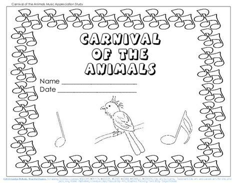 Saint Saens Carnival Of The Animals Page Coloring Pages