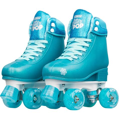 Crazy Skates Glitter Pop Adjustable Roller Skates Teal