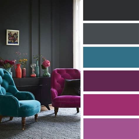 Why settle for one paint color when you blue, charcoal and grey bedroom. HugeDomains.com | Living room color schemes, Room color ...
