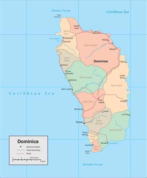 Dominica Map Detailed Map Of Dominica