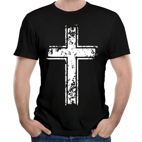 Distressed Cross Religious Christian 2017 Design Mens T Shirt In T