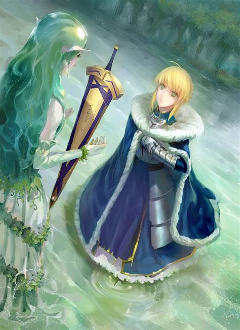 Artoria Pendragon Saber And Lady Of The Lake Fate And More Drawn