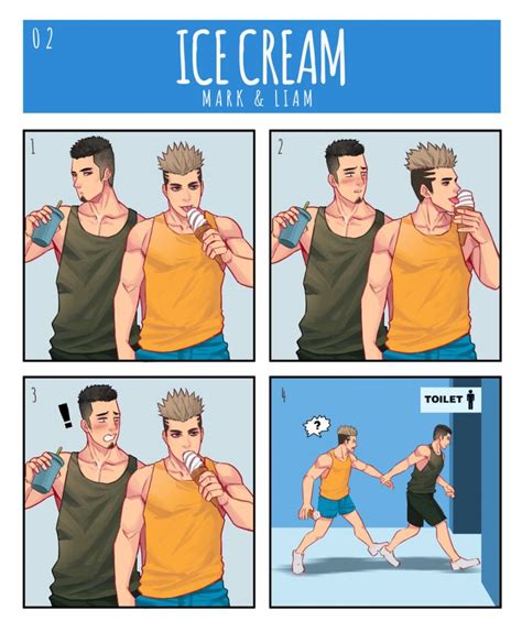 ENG Maorenc 毛毛人 Patreon February Ice Cream Mark x Liam Read Bara Manga Online
