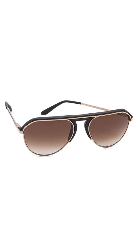 Givenchy Sgv412 Aviator Sunglasses In Brown For Men Rose Goldmatte