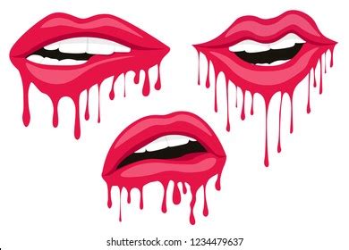 Dripping Lips Vector Images Stock Photos Vectors Shutterstock