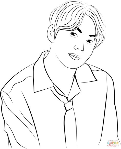 Bts Coloring Jungkook Drawing Sheets Kpop Jimin Army Drawings Bt Easy